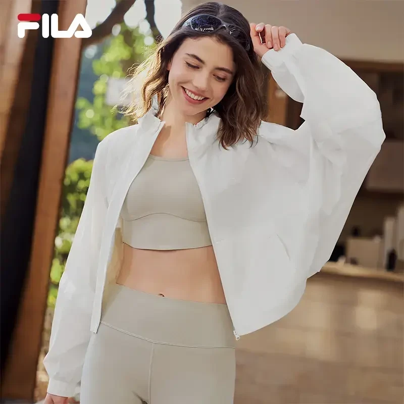 Fila/斐乐女款【宽松休闲风多彩防晒】夏季花苞领上衣F51W529702F