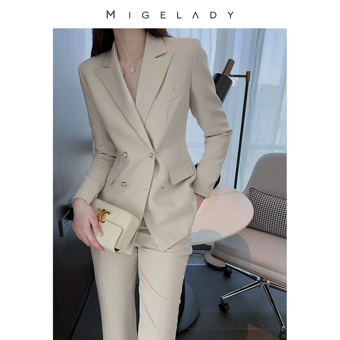 V908西装套装女工作服职业装正装修身商务公考员面试装气质女神范