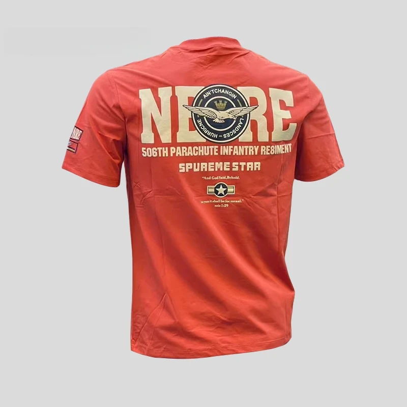 短袖男款爆款2025新款夏季高级感潮牌美式T恤透气痞帅慵懒风男装