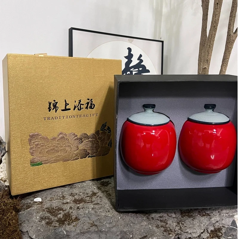【锦上添福】大红袍武夷岩茶陶瓷高档礼盒装福建乌龙茶节日送礼
