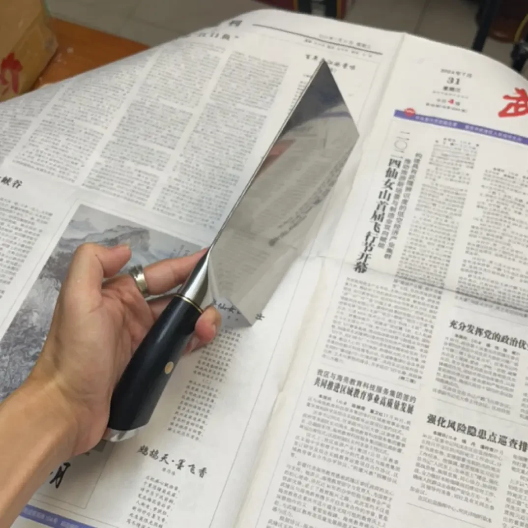 尾货大马士革手工夹钢切片刀家用商用锋利无比锋利轻巧刀具菜刀