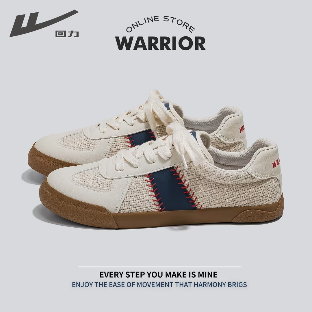 回力帆布鞋男2025年春新款潮百搭运动板鞋厚底男鞋休闲男士德训鞋