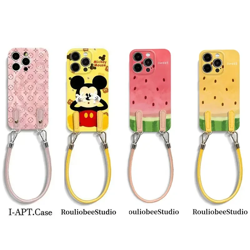 夏日多彩西瓜皮绳适用苹果16promax手机壳iphone15新款小米14华为