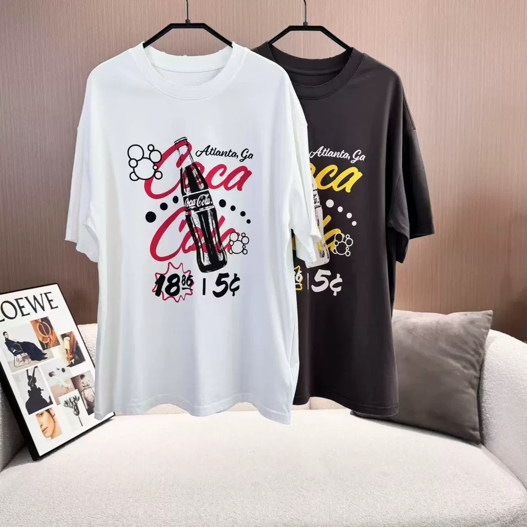 年中孤品~【可乐可乐】100%棉~新款可乐字母印花短袖T恤上衣8332