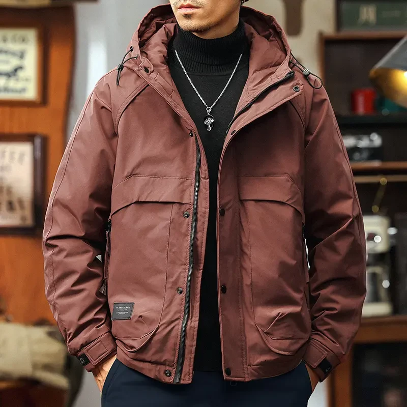 冬季新款外套男夹克加厚加棉连帽宽松休闲冲锋衣棉服外套