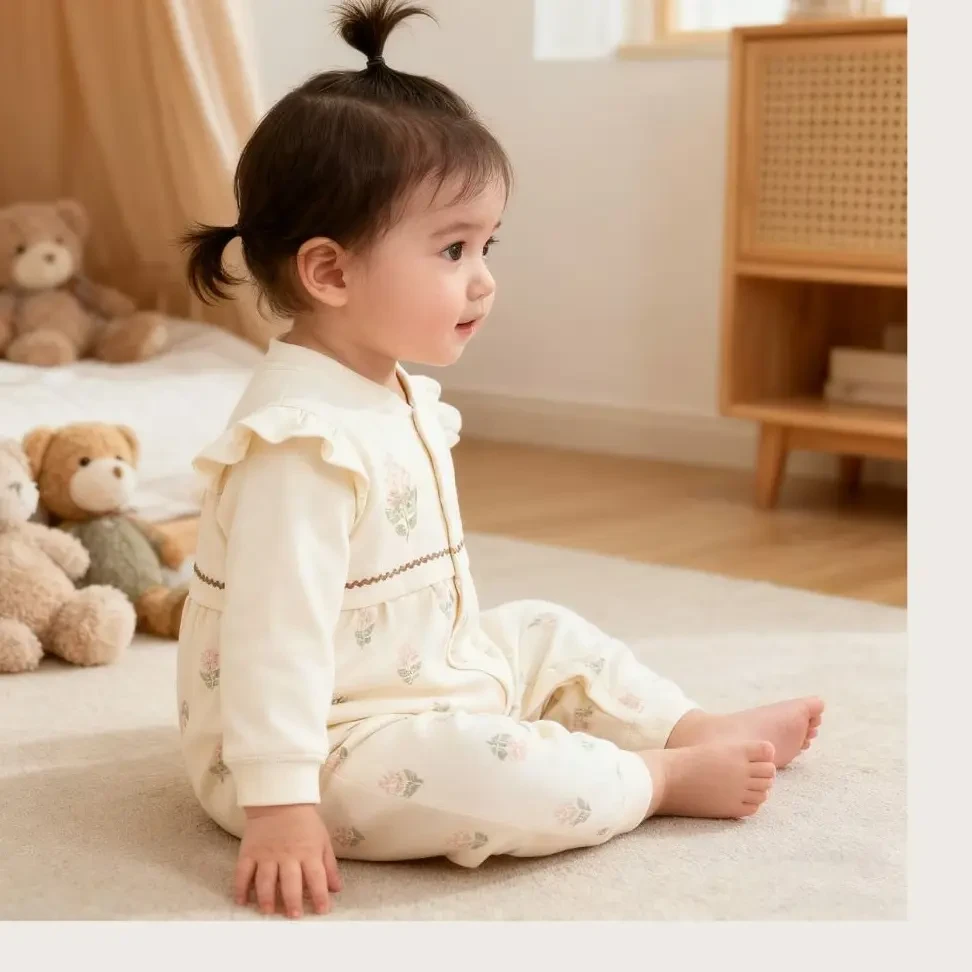 90白鸭绒羽绒小灵伢爬服