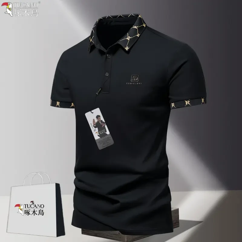 TUCANO/啄木鳥T恤男夏季薄款休闲百搭透气翻领短袖时尚商务polo衫