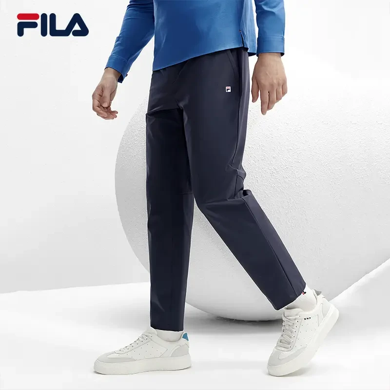 Fila/斐乐男士梭织长裤高端商务直筒裤时尚弹力舒适裤F51M513802A
