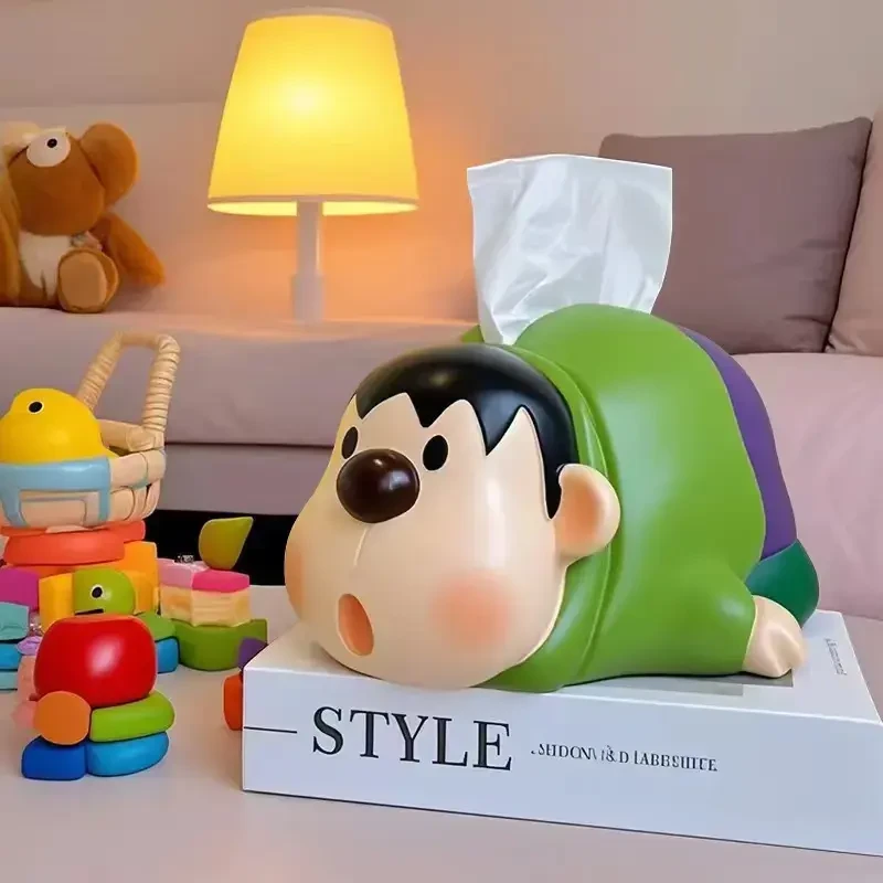 卡通可爱胖虎纸巾盒家用客厅轻奢高档房间高级感抽纸盒桌面摆件LQ