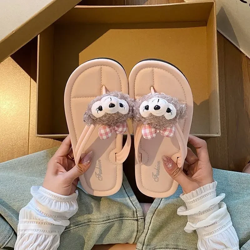 雪莉玫拖鞋女夏外穿防滑防臭软底沙滩海边休闲可爱家居人字拖yj