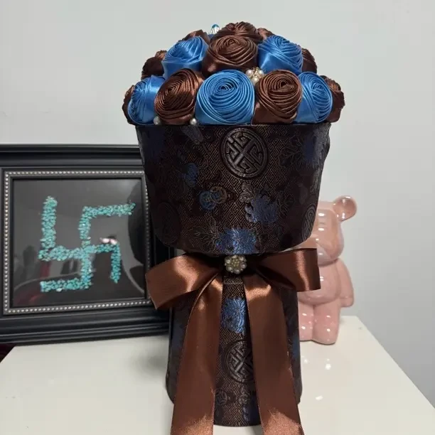 藏式手工玫瑰花束永生花精致美观适合送礼