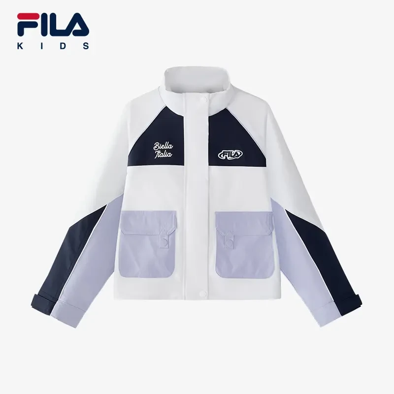 FILA斐乐儿童【防风保暖】春秋新款外套女童时尚梭织外套K12G511705