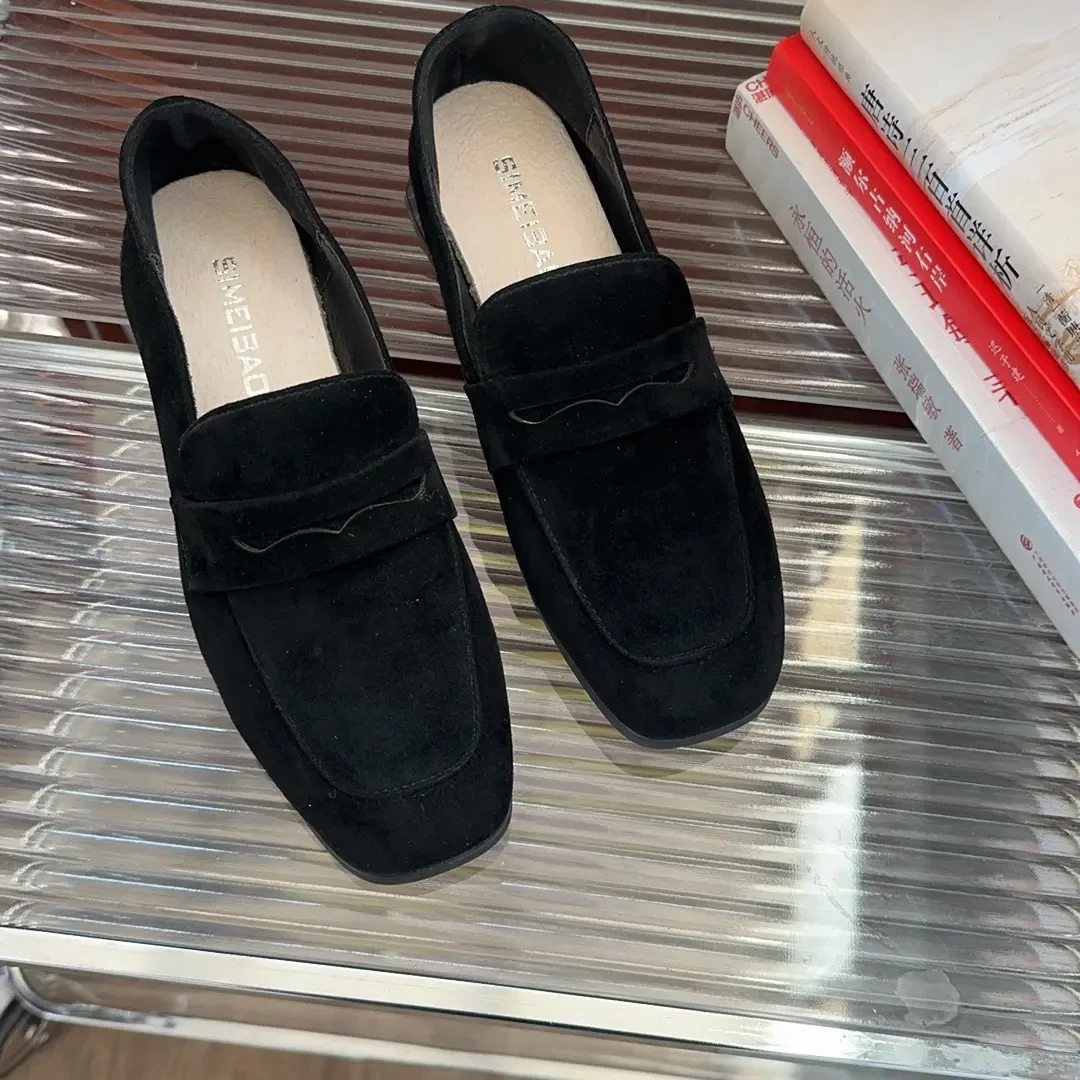 春季新款羊皮乐福鞋