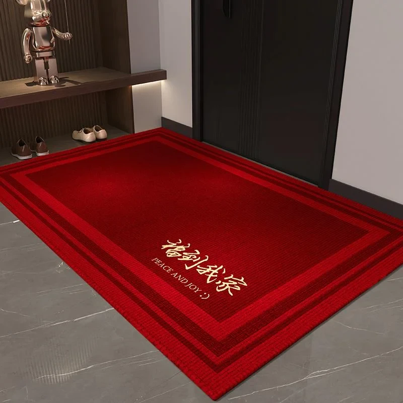 入户门地垫红色门口新款门垫高级进门地毯门外脚垫家用防滑可裁剪