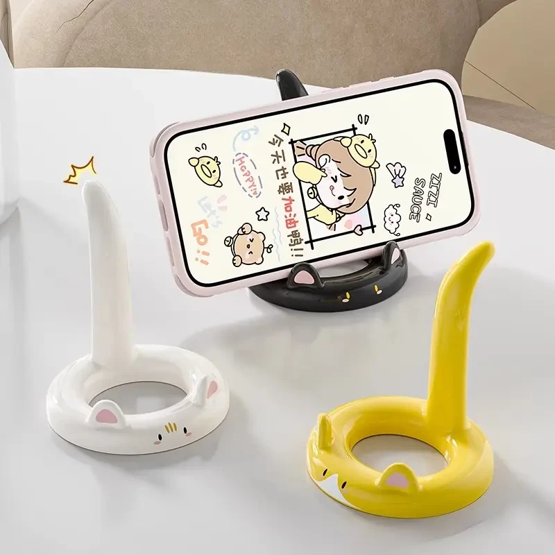 手机支架创意小猫咪支架ipad平板懒人支撑架可爱桌面摆件追剧神器
