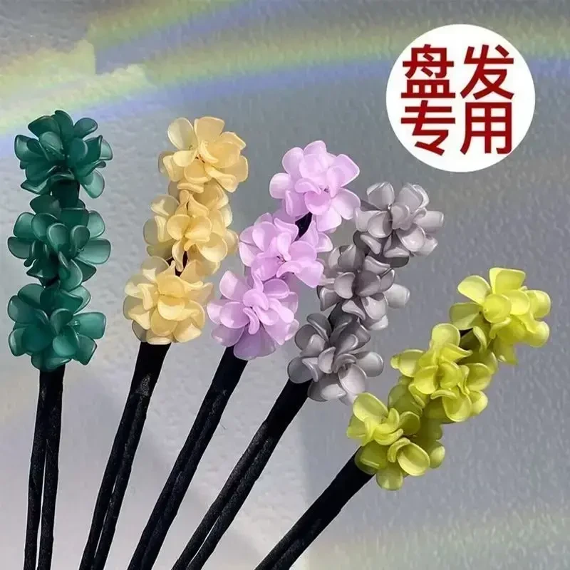 【夏季新款】时尚丸子头花苞头气质亚克力发饰绣球盘发器简约