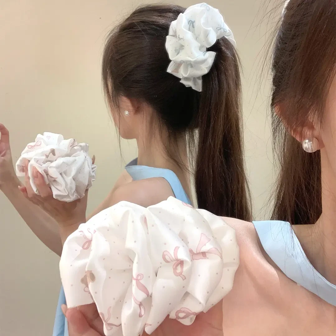 甜美波点小熊蝴蝶结香蕉抓夹氛围感百搭马尾夹竖夹女高级感鲨鱼夹