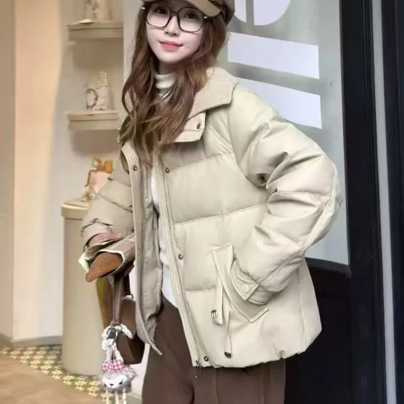 冬季立领白鸭绒宽松加厚保暖时尚休闲显瘦短款女