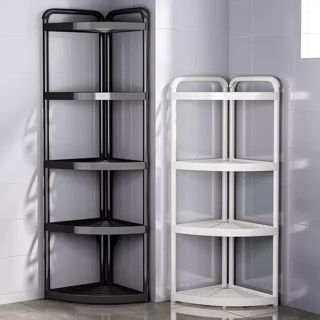 日本卫生间置物架落地多层三角厕所收纳神器浴室洗手间脸盆架子