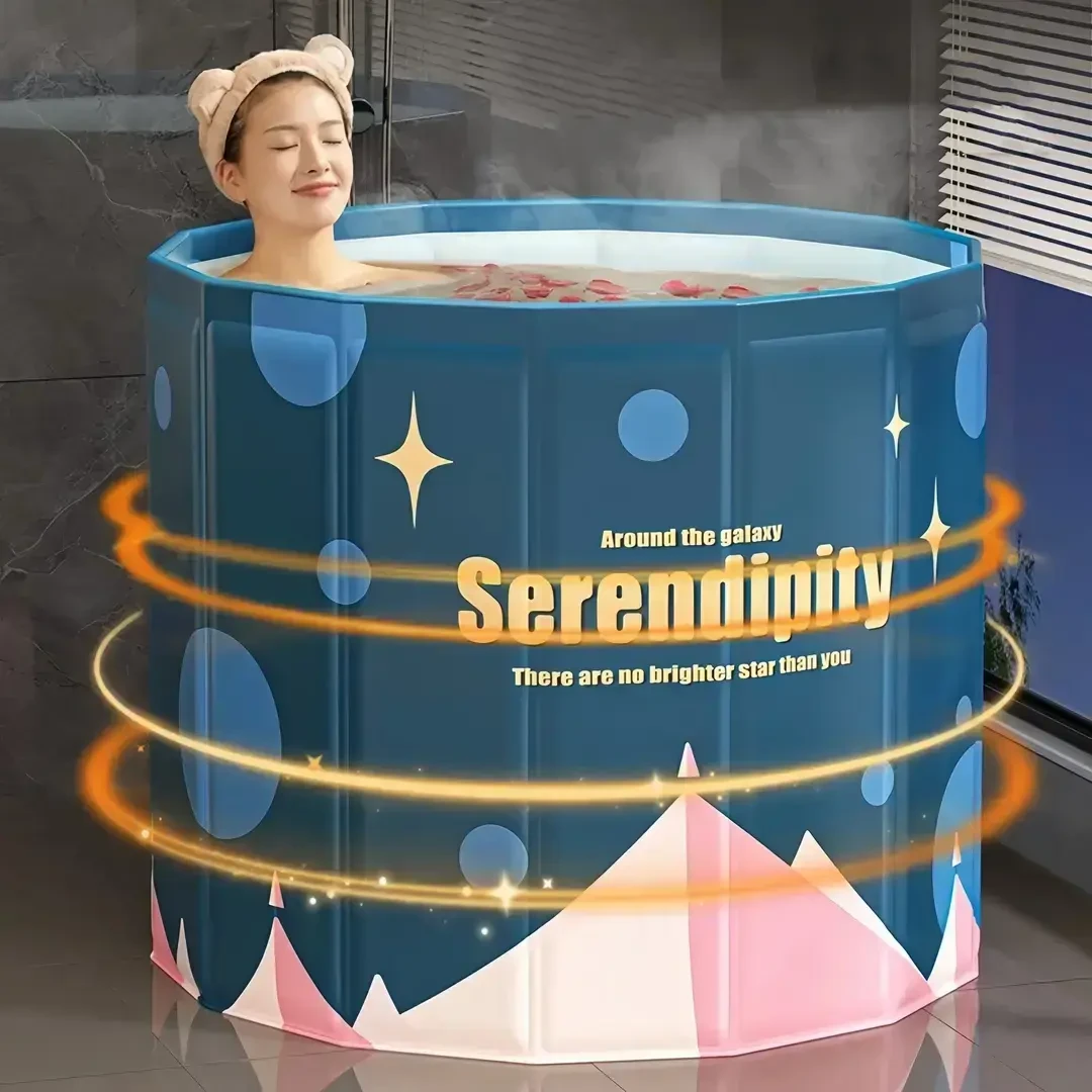 免安装加厚折叠泡澡桶家用成人大号保温设计小户型沐浴桶浴缸洗澡