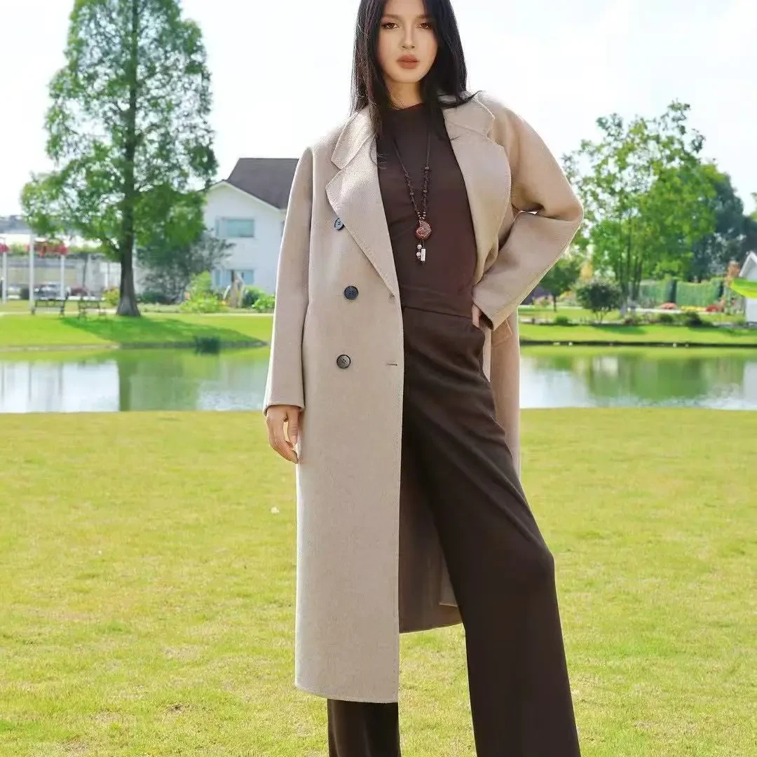 领姿  质感气质羊毛大衣外套