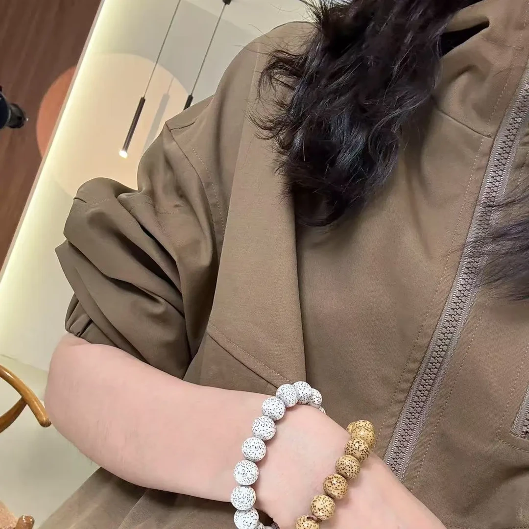 非金属木质手链 25344-顺白高密文玩佛珠男女盘珠礼物