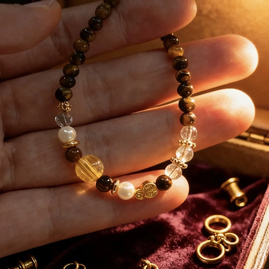 非金属木质手链 虎眼天然手链单圈古法