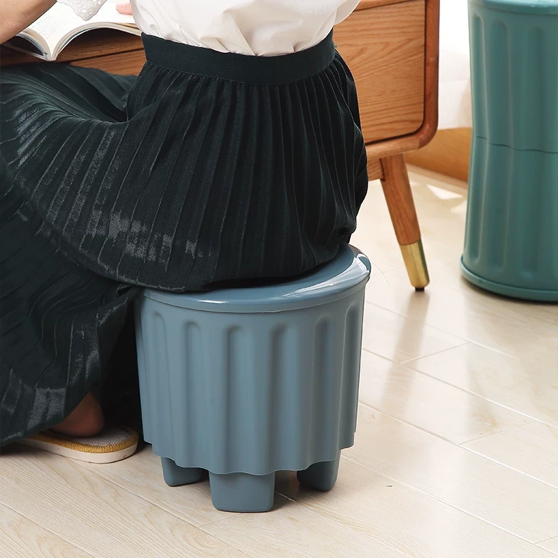 多功能塑料收纳凳加厚家用玩具杂物收纳桶儿童储物椅子两用钓鱼凳