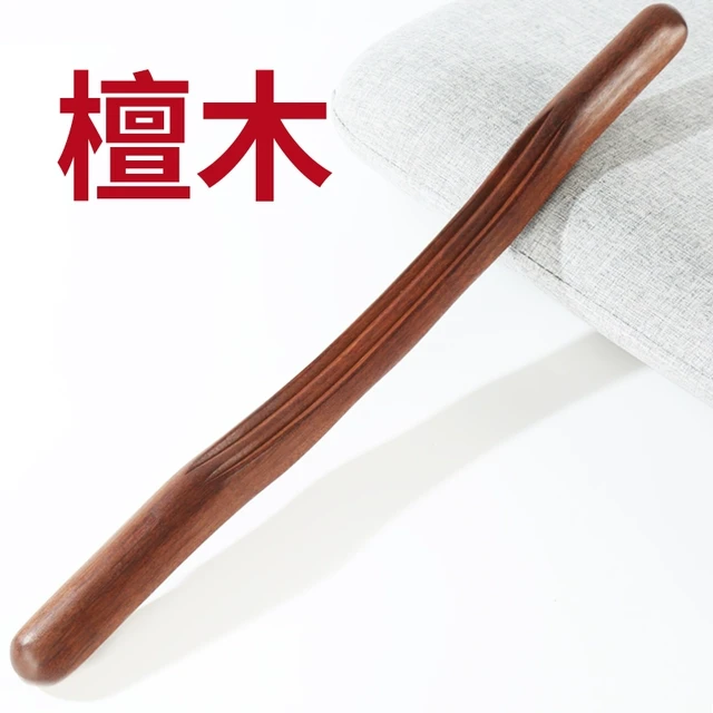 檀木擀筋棒按摩棒身通用刮痧棒神器专业开背赶筋经络杆筋棍实木新