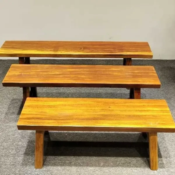 进口纯实木大板桌餐桌书桌茶桌办公桌配套榫卯工艺条凳（不包邮）