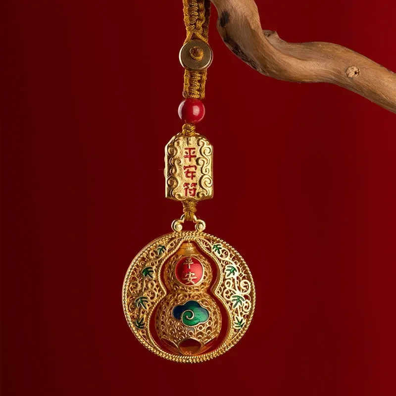 【老师推荐】2026年新款福禄葫芦挂饰金色钥匙扣驾车新款网红钥匙扣