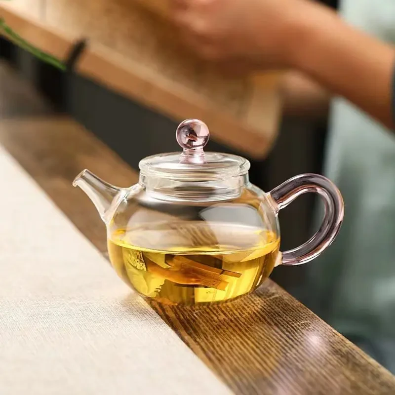 耐高温玻璃小容量泡茶壶煮茶壶迷你带过滤花茶壶加厚耐热功夫茶具