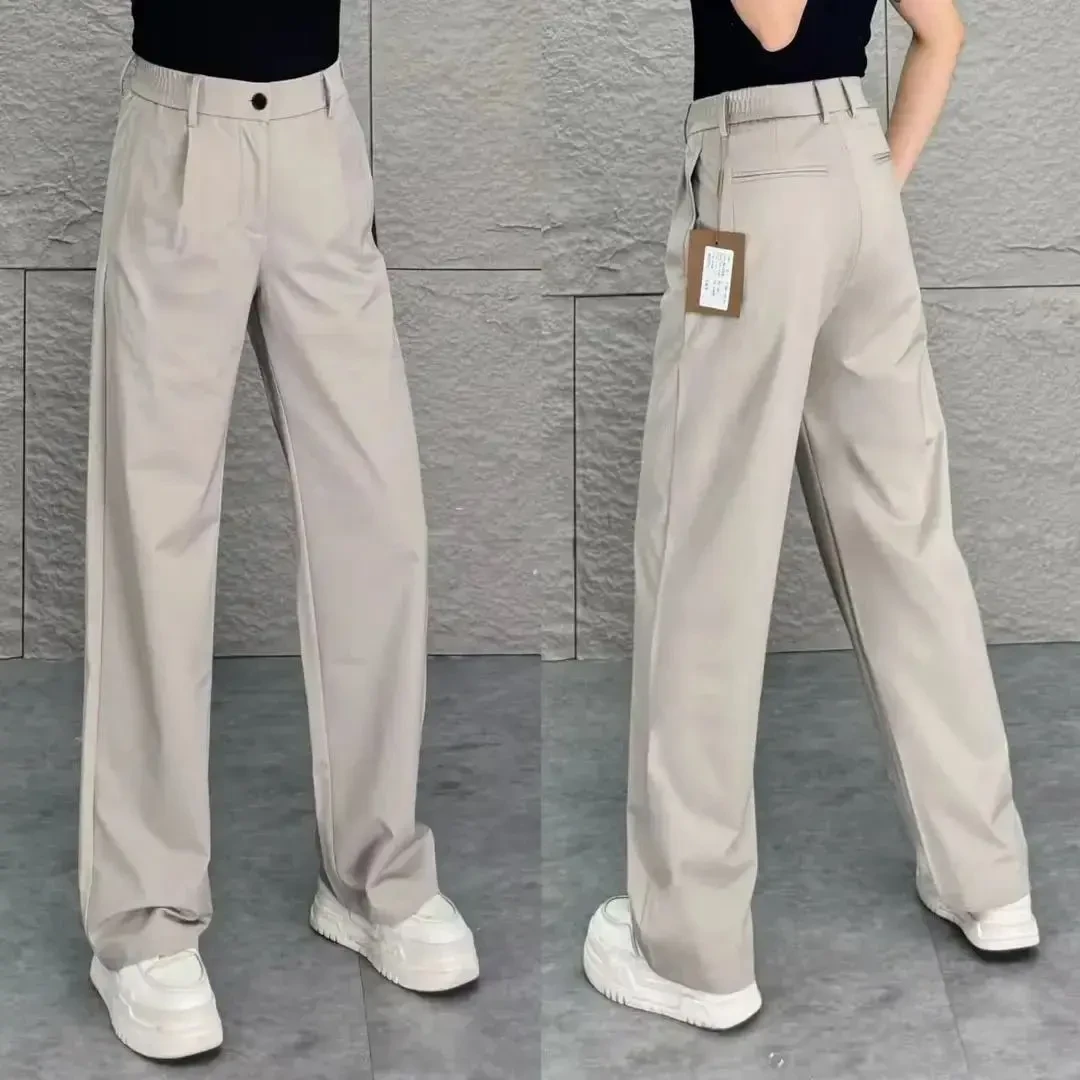 【专柜品质】高档秋季商务休闲裤男士宽松百搭垂感微阔西装裤显腿长