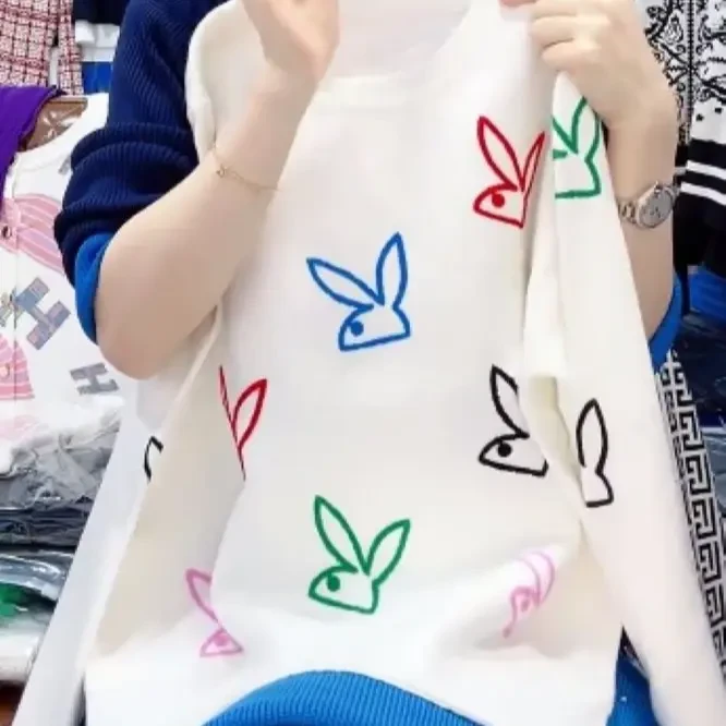 《妞妞》秋季新款小兔子圆领针织衫010253