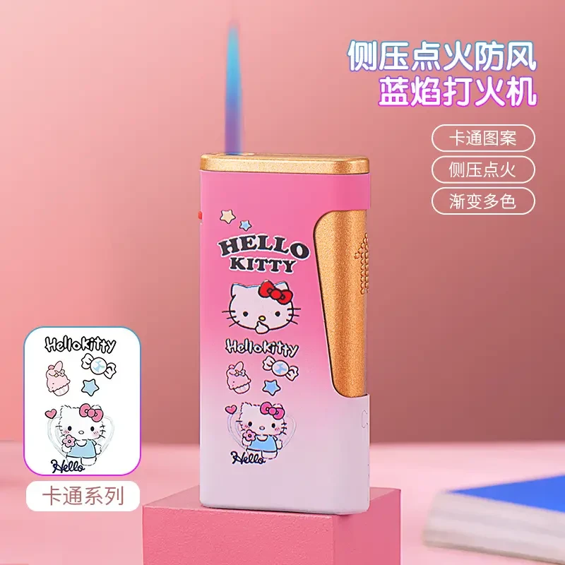 金属渐变卡通防风打火机2025款高档创意家庭用品蓝焰直冲网红爆款