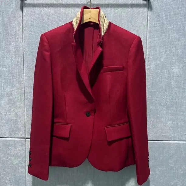 时尚百搭收腰显瘦复古风西装外套