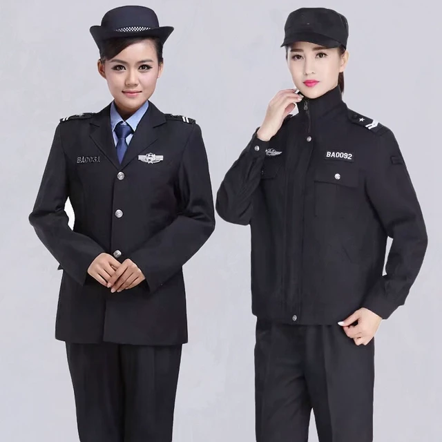 保安服春秋套装女西服领长袖保安工作制服新式短款夹克安保服工装