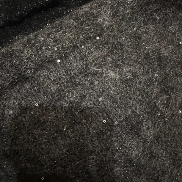 秋冬复古亮片宽松百搭针织套头毛衣内搭