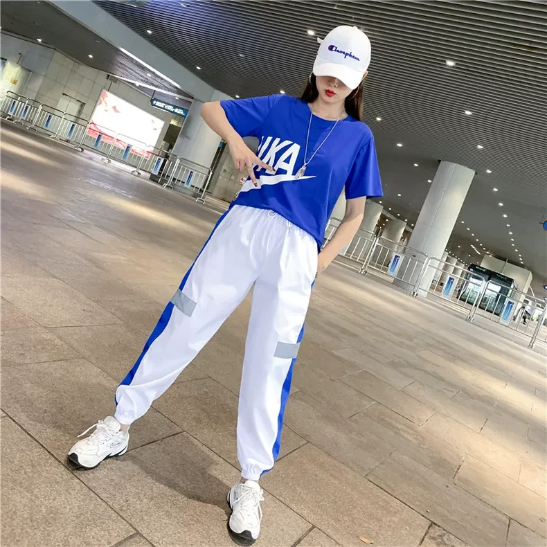 鬼步舞衣服广场舞服饰服装新款时尚休闲运动套装女夏季跳舞健身操