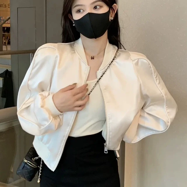 高级感时尚百搭棒球服外套女短款春秋新款休闲宽松小个子夹克上衣
