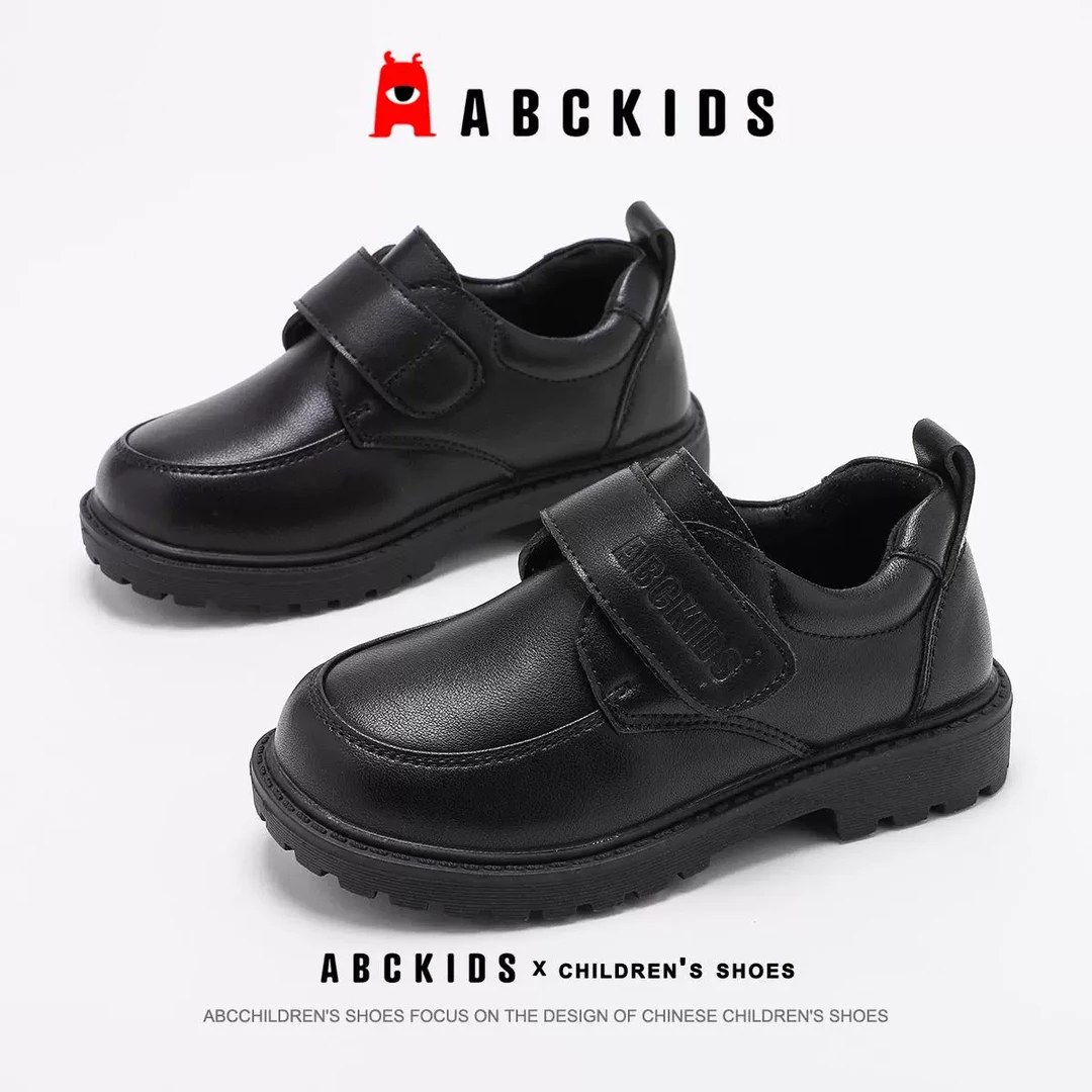 abckids【达舅】春秋儿童黑色英伦风鞋子男孩演出鞋SY513603009AX
