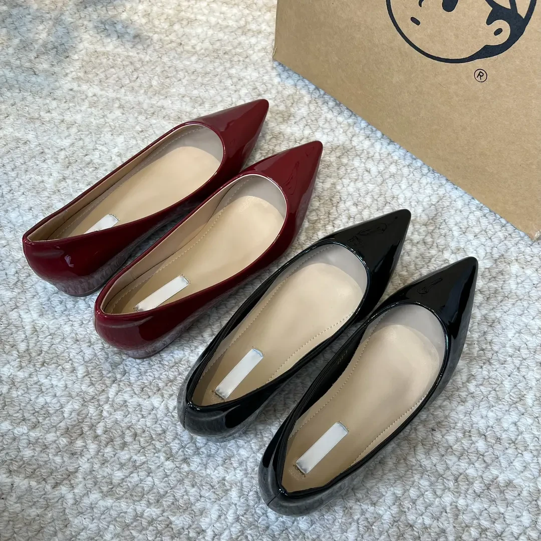 单鞋女春秋新款百搭气质通勤露趾法式性感尖头软底浅口平底增高鞋