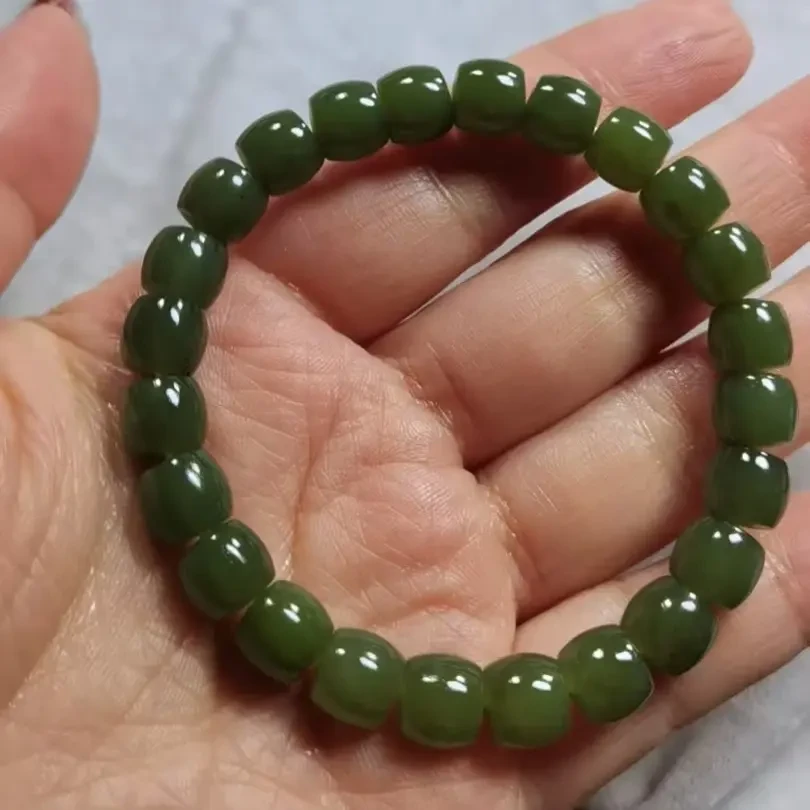 天然和田玉卡10直切手串男女百搭