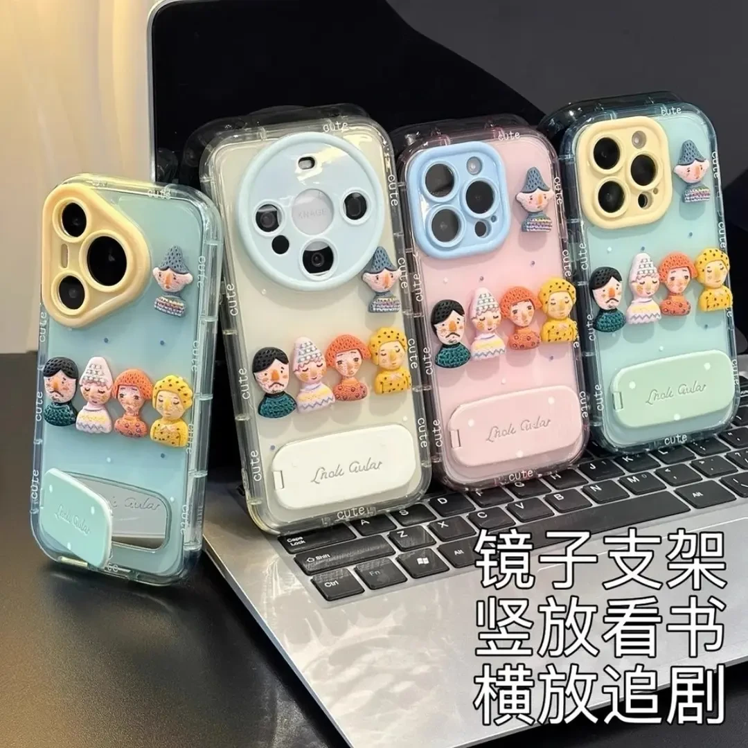 彩色卡通立体小人偶支架适用苹果15华为vivo/oppo小米iPhone16