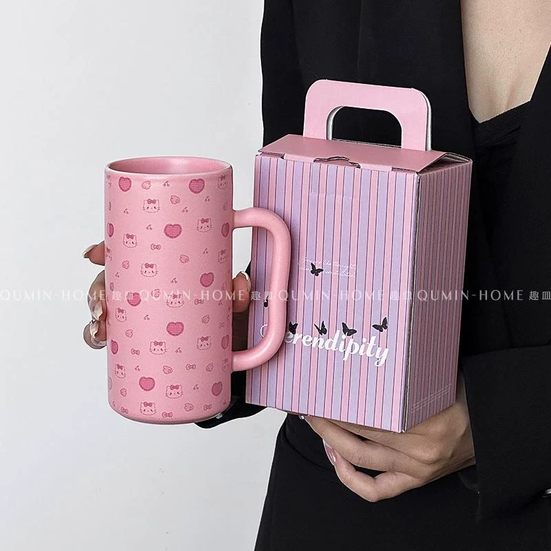 新疆西藏包邮趣皿卡通陶瓷杯少女心马克杯ins风早餐牛奶杯办公室