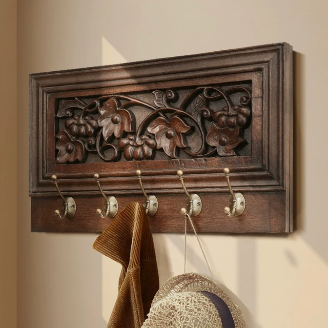 实木配电箱电表箱遮挡箱客厅中式装饰画电源电闸箱挂画带挂衣架钩