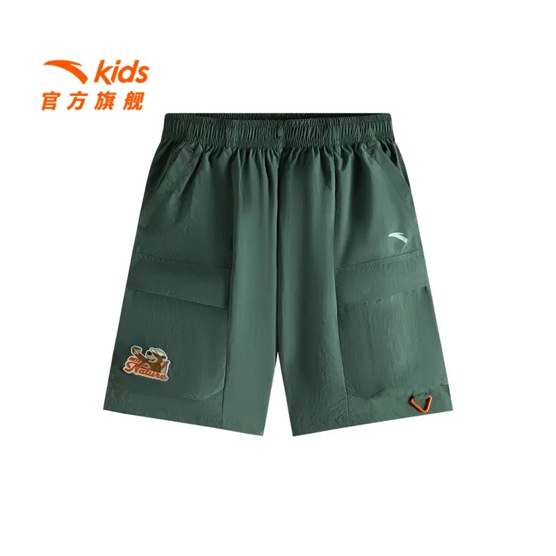 安踏儿童男大童五分裤2025夏季新款透气舒适青少年户外休闲短裤潮