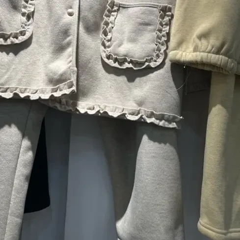 新款加厚加绒可外穿花边洋气保暖冬季女士睡衣家居服套装