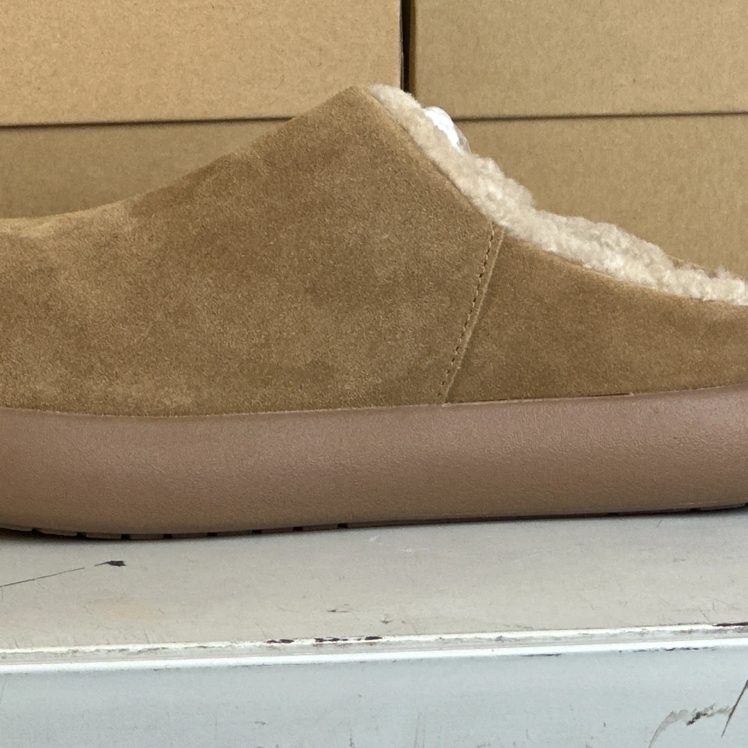 冬季加绒保暖包头一脚蹬穆勒鞋厚底半托棉鞋