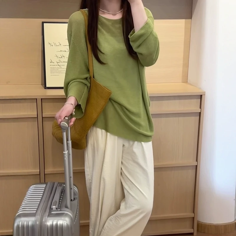 夏季透气舒适亚麻罩衫女韩系高级感宽松百搭休闲风防晒上衣空调衫